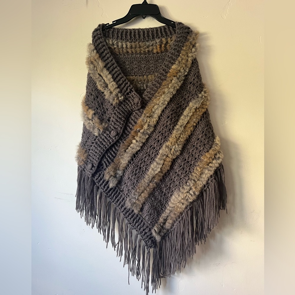 Women’s Shawl Rabbit Fur